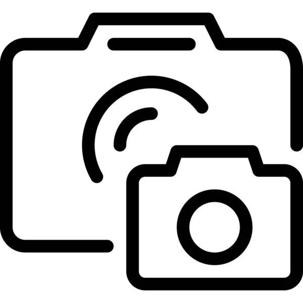 Иконка Устройства Камеры Стиле Контура — стоковый вектор