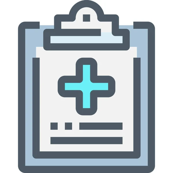 Document Healthcare Hospital Icon Filled Outline Style — Stock Vector