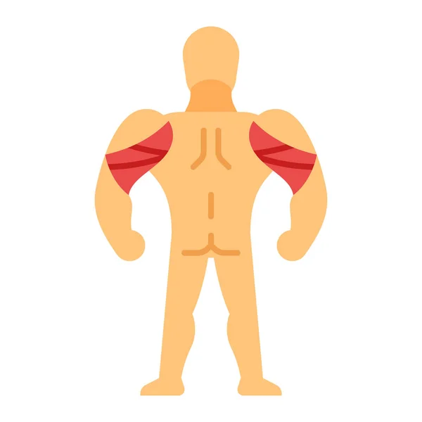 Tríceps Músculo Fisiculturista Ícone —  Vetores de Stock