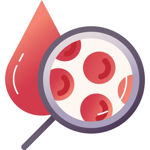 Biología Células Sangre Icono Estilo Liso — Archivo Imágenes Vectoriales