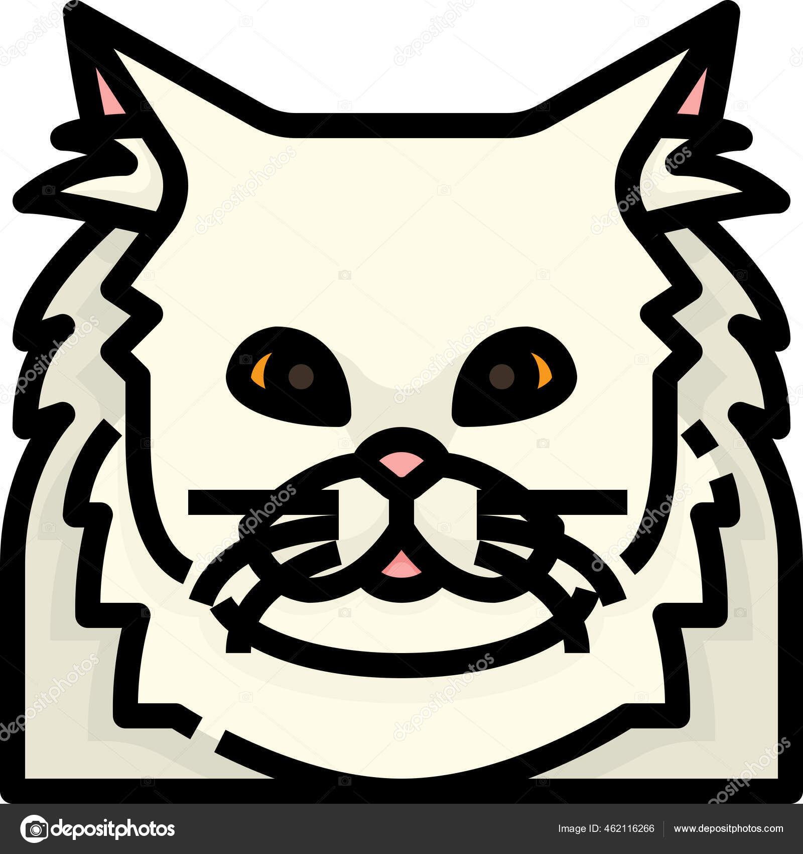 Animal Avatar Cat Icon Filled Outline Style Stock Vector by ©iconfinder  462135914