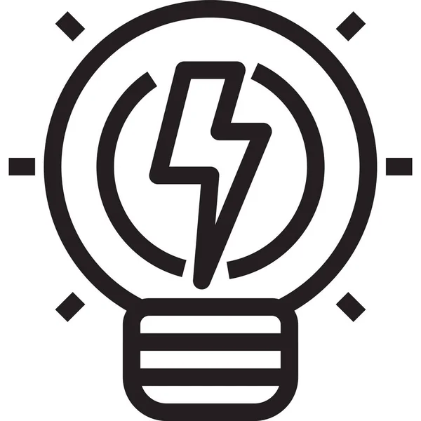 Лампочка Креативної Енергії Значок Стилі Контур — стоковий вектор
