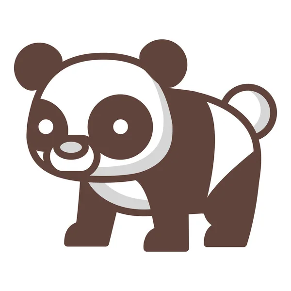 Animal Oso Icono Dibujos Animados Estilo Contorno Lleno — Vector de stock