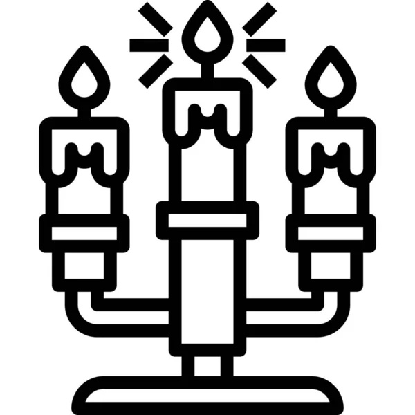 Значок Пламени Свечи Категории Пасха — стоковый вектор