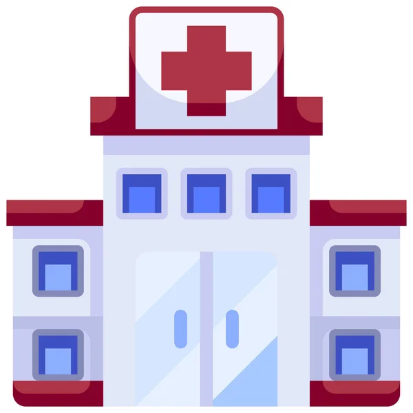 Budovy Klinika Zdravotní Ikona Kategorii Nemocnice Zdravotní Péče — Stockový vektor