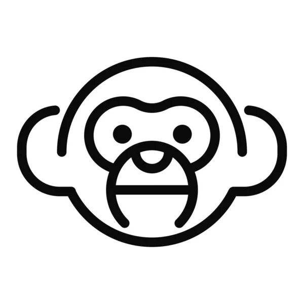 Animal Mono Chimpancé Icono — Vector de stock