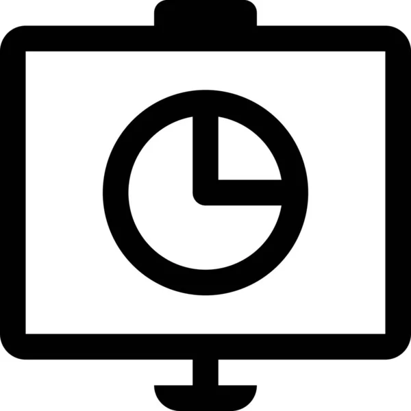 Kontoanalytiker Bar Symbol Outline Stil — Stockvektor