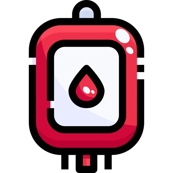 Blood Care Donation Icon Filled Outline Style — Stock Vector