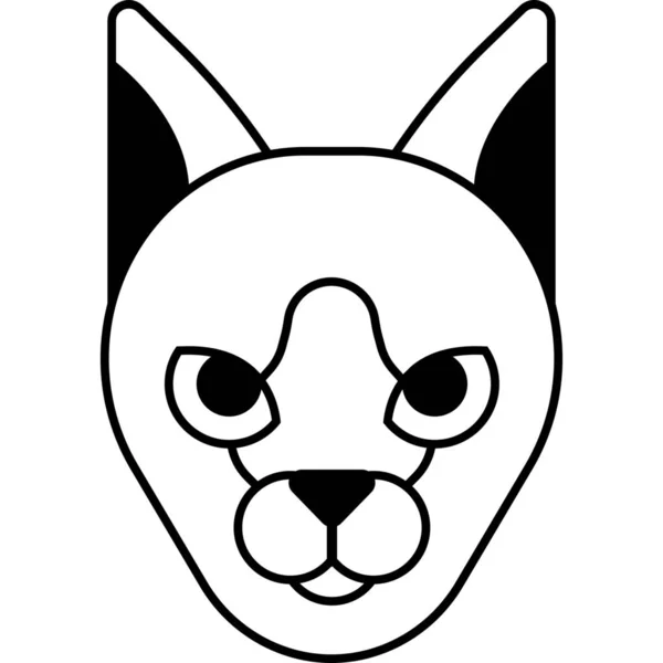 Иконка Породы Животных Кошки Стиле Абрис — стоковый вектор