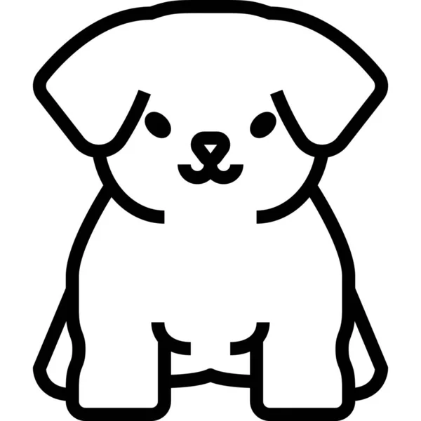 Значок Аватара Собаки Собаки Контурному Стилі — стоковий вектор