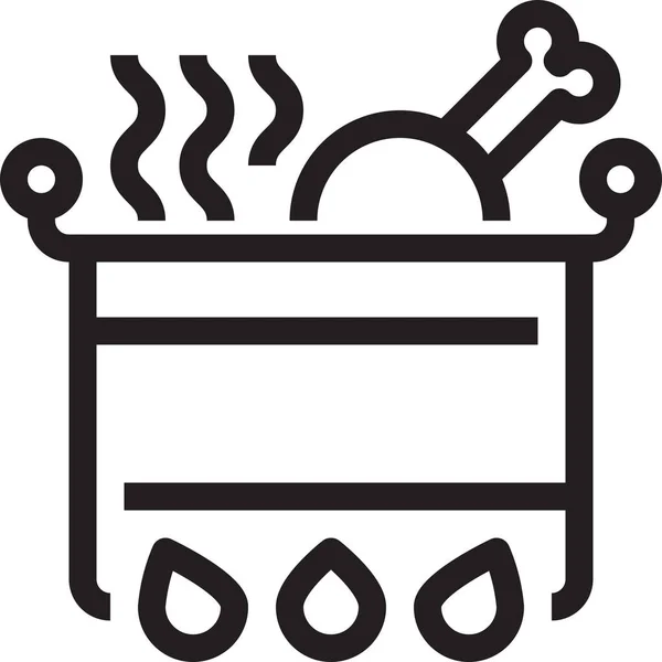 Icono Equipo Cocina Electrodomésticos Estilo Esquema — Vector de stock