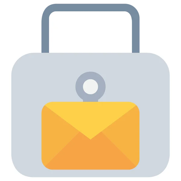 Email Gdpr Mail Icône Dans Style Flat — Image vectorielle