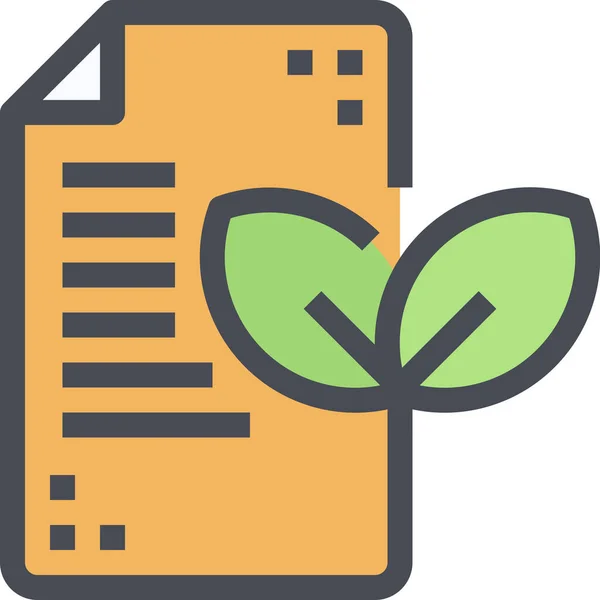 Documento Eco Extension Icon Estilo Esquema Rellenado — Archivo Imágenes Vectoriales