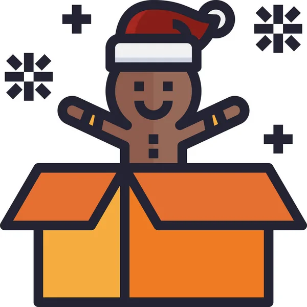 Koekje Cadeau Pictogram — Stockvector