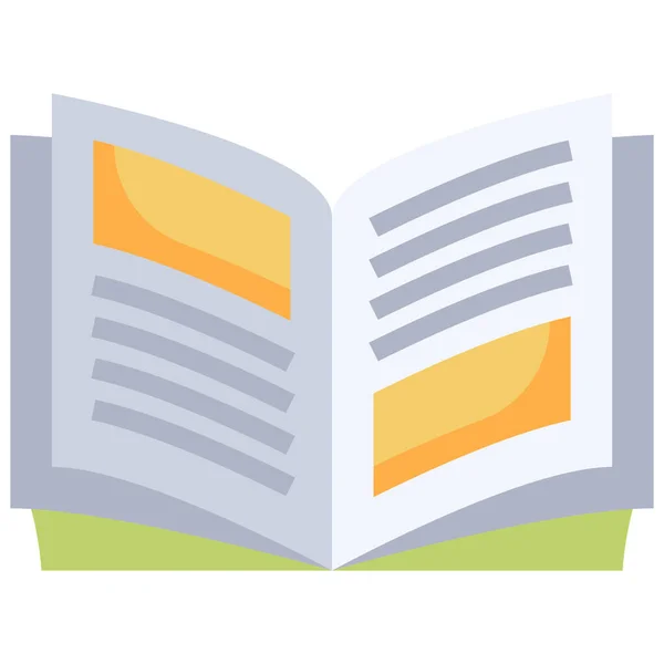 Livre Ouvert Icône Éducation Dans Catégorie Printemps — Image vectorielle