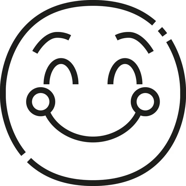 Gülümse Emoji Simgesi Simgesi — Stok Vektör