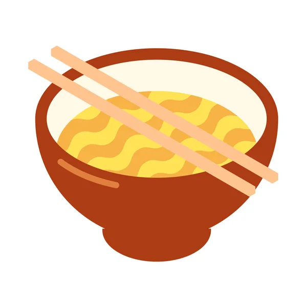Asian Chinese Cuisine Icon Isometric Style — Stock Vector