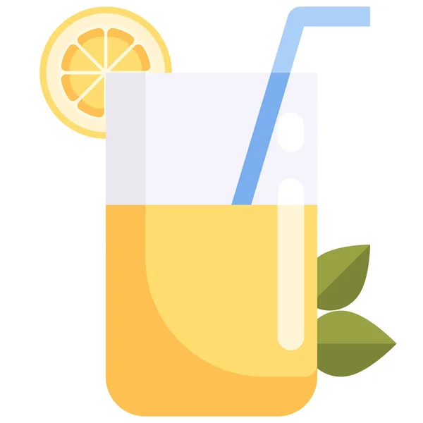 Jugo Bebida Icono Limón Categoría Primavera — Vector de stock