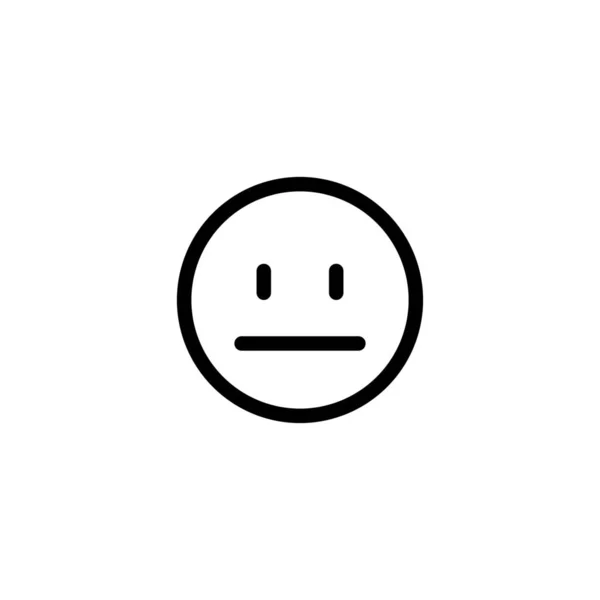 Neutral Emoji Uttryck Ikon — Stock vektor
