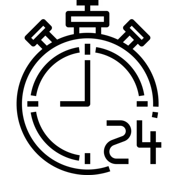 Uur Tijd Stopwatch Pictogram — Stockvector