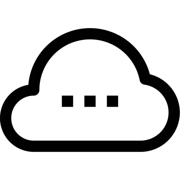 Business Cloud Daten Symbol Outline Stil — Stockvektor