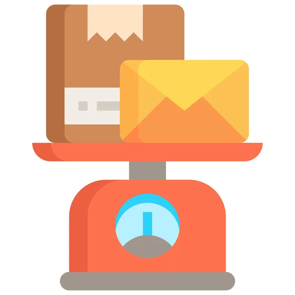 Delivery Scales Package Icon — Stock Vector