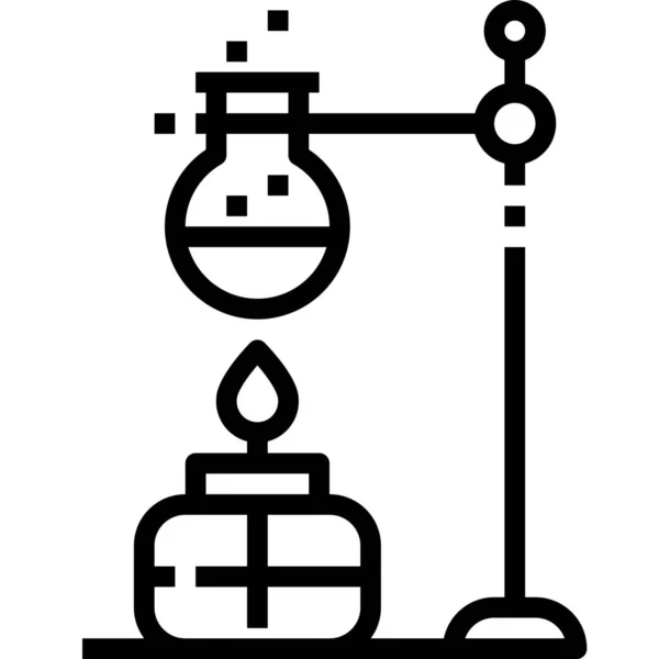 Quemador Químico Icono Química Categoría Ciencia Investigación — Archivo Imágenes Vectoriales