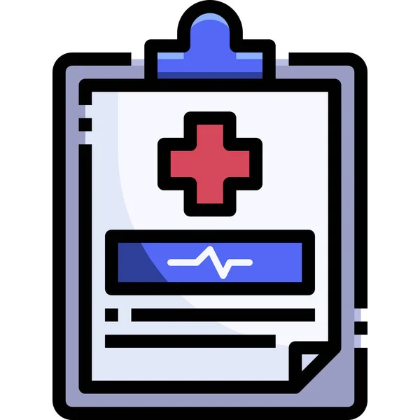 ヘルスケアカテゴリのクリップボードの健康アイコン — ストックベクタ