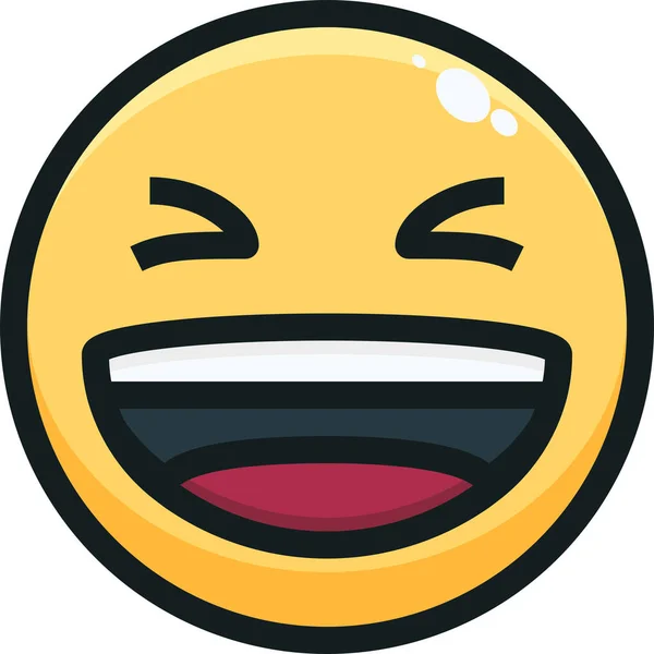 Emoji Emotie Emotie Icoon Gevulde Omtrek Stijl — Stockvector