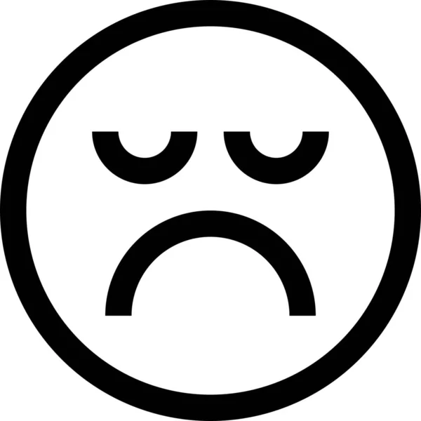 Emoji Emoción Icono Emocional Estilo Esquema — Archivo Imágenes Vectoriales
