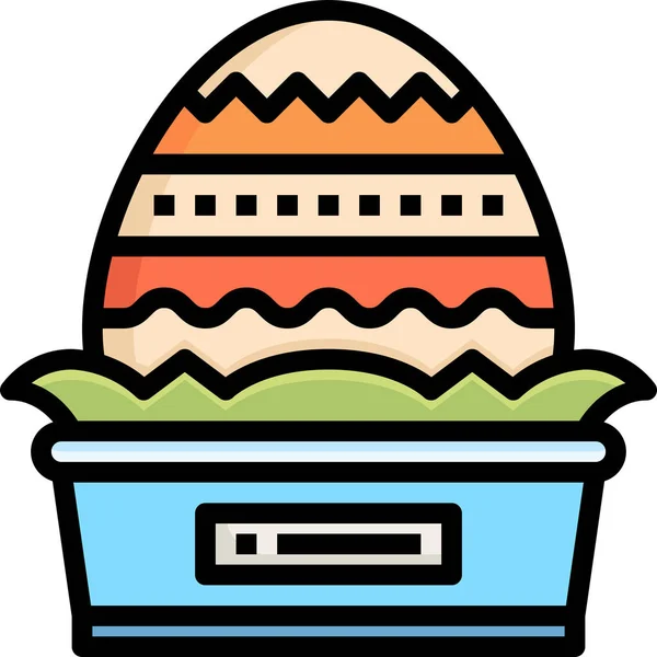 Icono Cultivos Huevo Pascua Categoría Pascua — Vector de stock