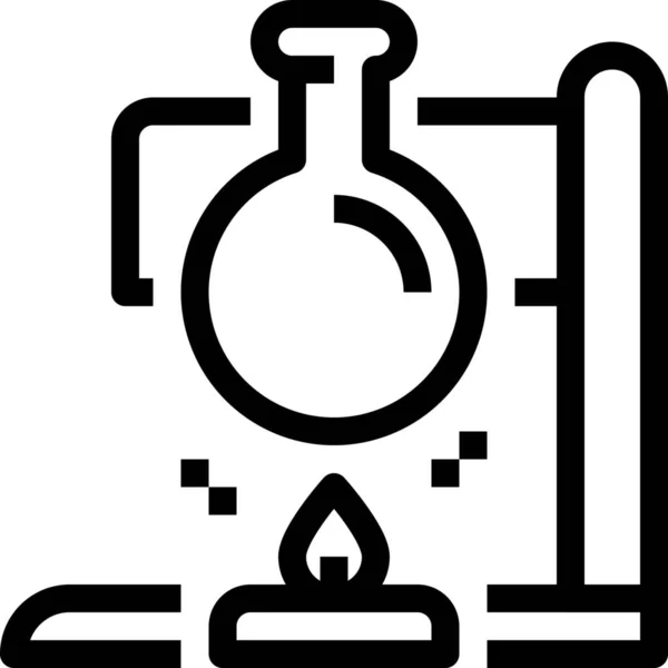 Education Flask Laboratory Icon Outline Style — Stock Vector