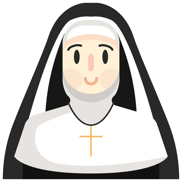 Nonne Icône Chrétienne Catholique Dans Catégorie Pâques — Image vectorielle