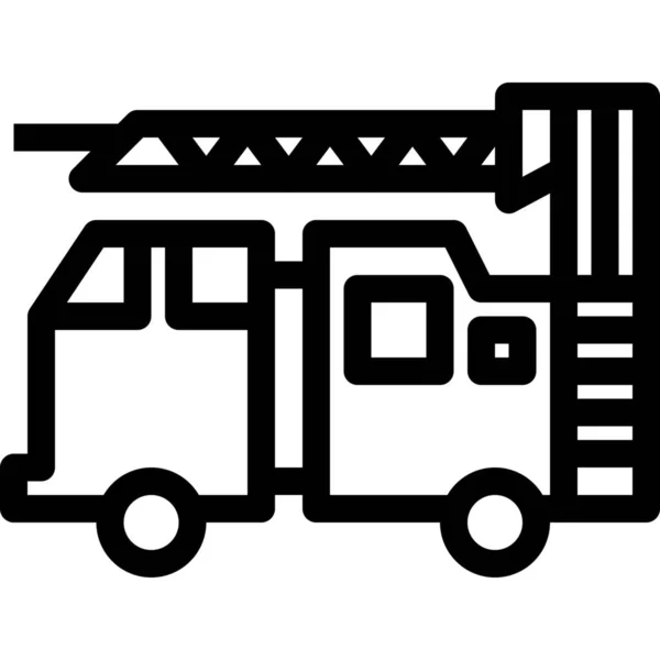 Car Fire Transport Icon Outline Style — Stock Vector