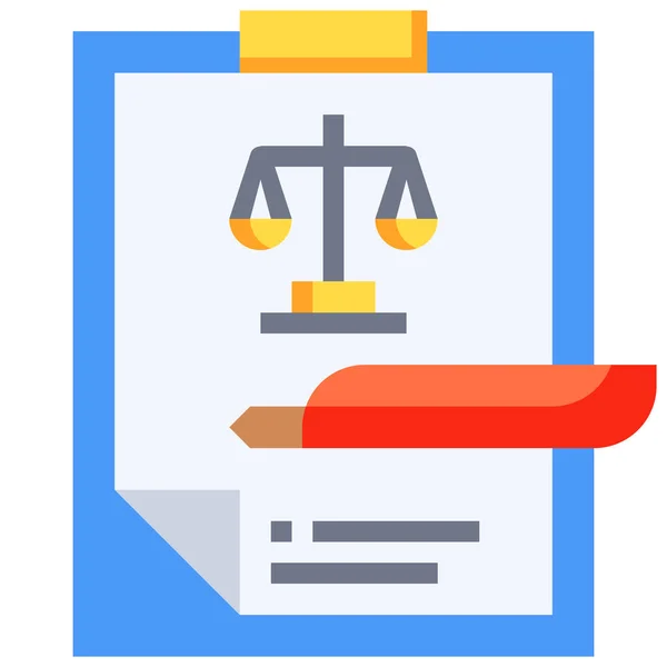 Document Justice Clipboard Icon — Stock Vector