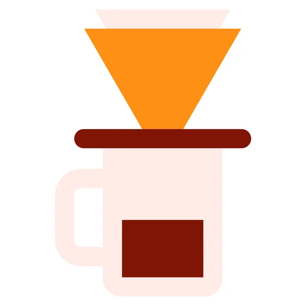 Bebida Café Cafetera Icono — Vector de stock