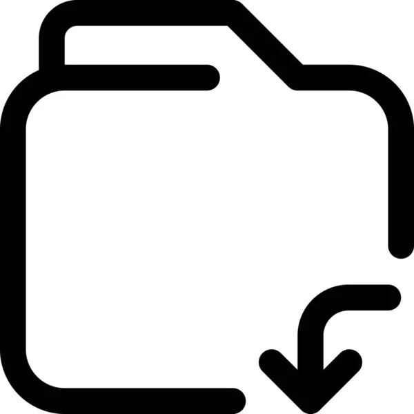 Ikona Dokumentu Folderu — Wektor stockowy