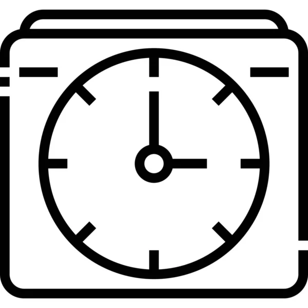 Reloj Despertador Fecha Icono Categoría Oficina — Vector de stock