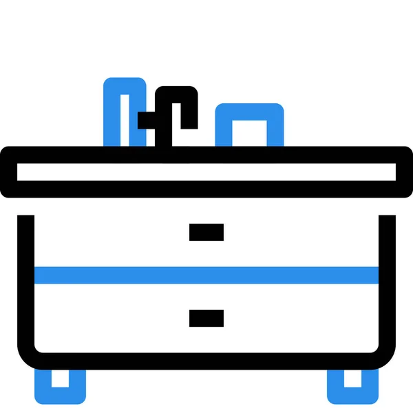 Möbel Ikone Outline Stil — Stockvektor