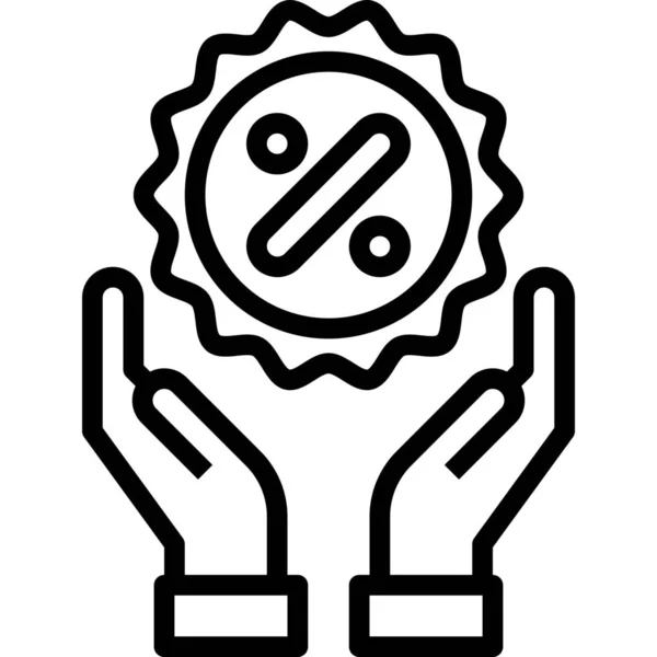Offer Hands Sale Icon — Stock Vector