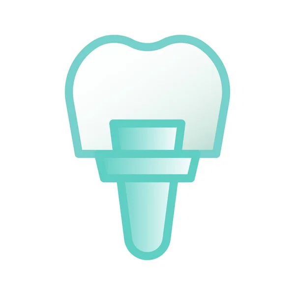 Artificial Dental Denture Icon — Stock Vector