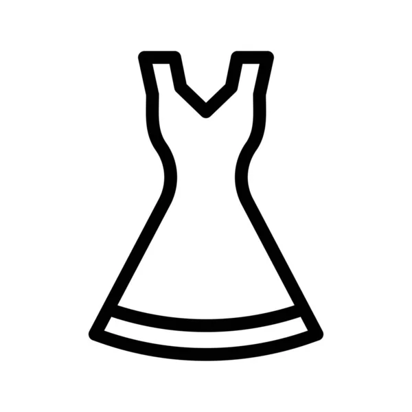 Ενδυματολογικός Κώδικας Φόρεμα Εικονίδιο Ρούχα — Διανυσματικό Αρχείο