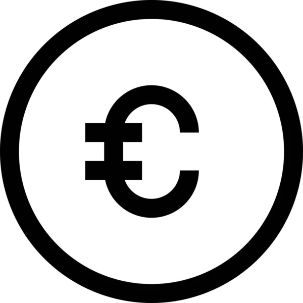 Icono Moneda Negocio Bancario Estilo Esquema — Archivo Imágenes Vectoriales
