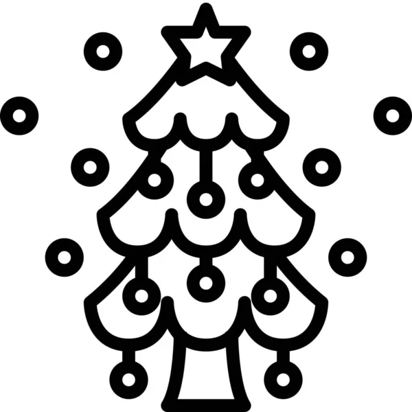 Διακόσμηση Χριστουγεννιάτικο Αστέρι Εικονίδιο — Διανυσματικό Αρχείο