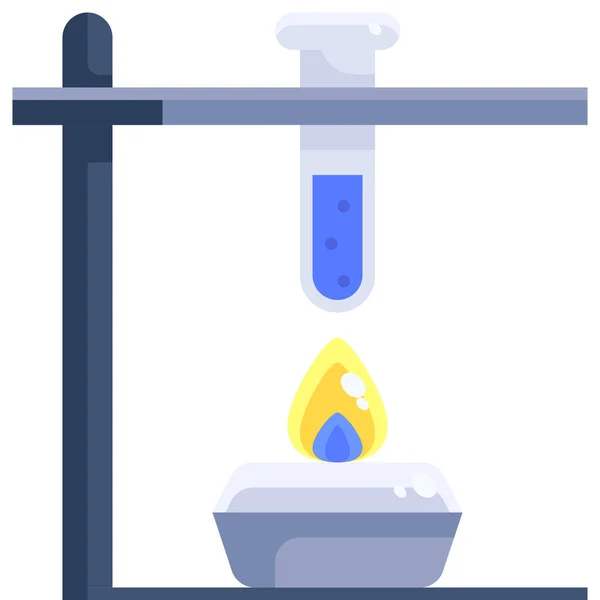 燃烧器化学图标平面风格 — 图库矢量图片