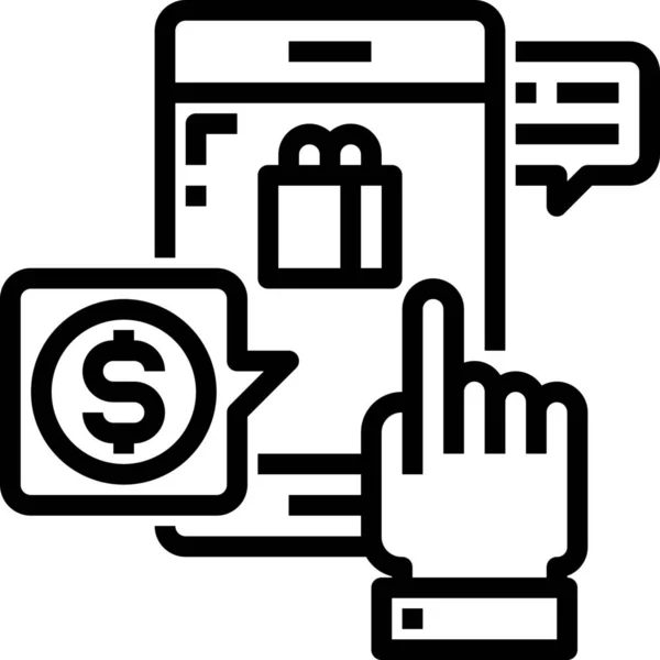 Ikona Obchodu Smartphone Shop — Stockový vektor