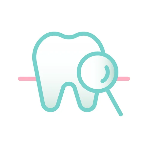 Έλεγχος Μέχρι Οδοντιατρική Εικόνα — Διανυσματικό Αρχείο