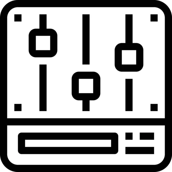 Steuergerät Symbol Outline Stil — Stockvektor