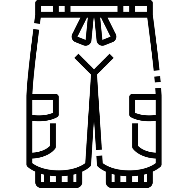 Kleding Mode Kledingstuk Pictogram Omtrek Stijl — Stockvector