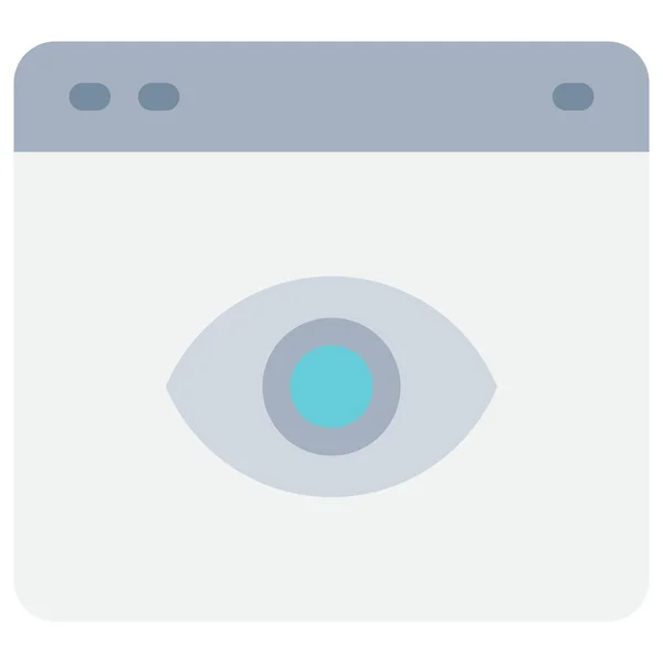 Eye Interface Sicheres Symbol Flachen Stil — Stockvektor